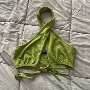 Green halter top from cider.